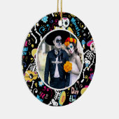 Halloween Day of the Dead Photo Keramisch Ornament (Rechts)