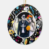 Halloween Day of the Dead Photo Keramisch Ornament (Links)