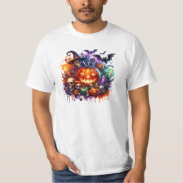 Halloween Day - Pumpkin en heks grappig T-shirt