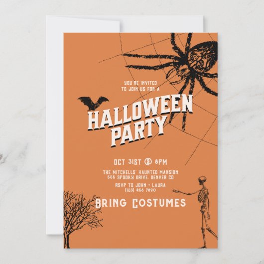  Halloween DC Party Kaart (Voorkant)