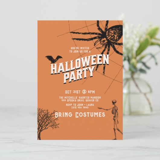  Halloween DC Party Kaart (Staand voorkant)