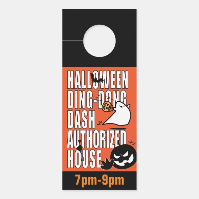 Halloween DDD bevoegd huis Deurhanger (Voorkant)