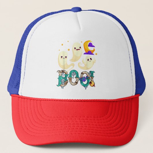 Halloween de avond dat hij thuiskwam! 1 trucker pet (Voorkant)