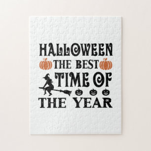 Halloween de beste tijd van de jaardag legpuzzel