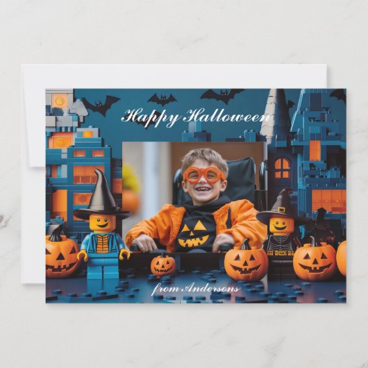 Halloween de "Brick-or-Treat" Kaart (Voorkant)