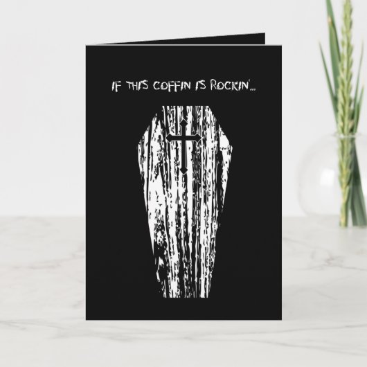 Halloween de "Doodskist van de Zombie " Kaart (Voorkant)