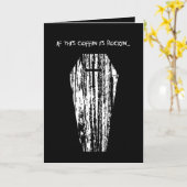 Halloween de "Doodskist van de Zombie " Kaart (Gele Bloem)