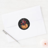 Halloween: de finale grens ronde sticker (Envelop)