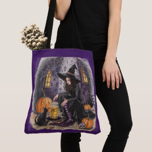 Halloween, De Heks ,Haar Toverdrank ,en de Middern Tote Bag