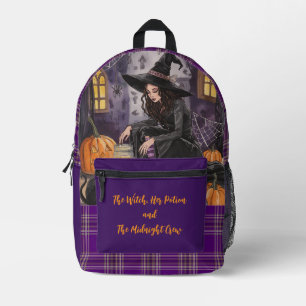 Halloween,De Heks ,Haar Toverdrank ,en de Midderna Bedrukte Rugzak