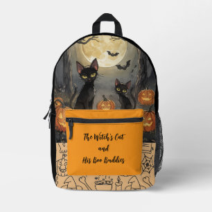 Halloween,De Heksencat en Zijn Boo-maatjes Prin Bedrukte Rugzak