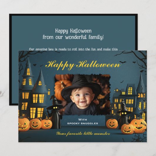 Halloween De Kleinste Tovenaar Kaart (Voorkant / Achterkant)