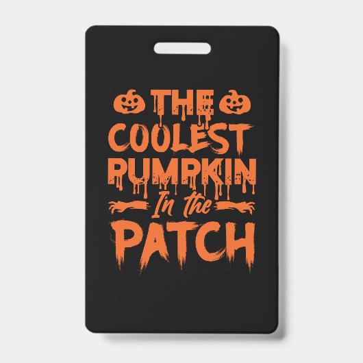Halloween de koelste pompoen in de flarden badge (Voorzijde)