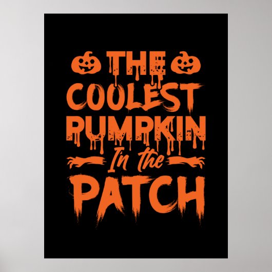 Halloween de koelste pompoen in de flarden poster (Voorkant)