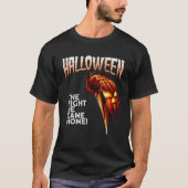 Halloween de nacht dat hij thuis T-shirt werd voor (Voorkant)
