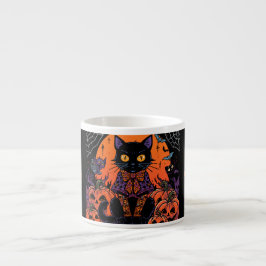 Halloween, De Pompoenveld Plaaggeest, Zwarte Kat Espresso Kop