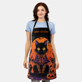 Halloween,De Pompoenveld Plaaggeest ,Zwarte Kat Schort (Gedragen)