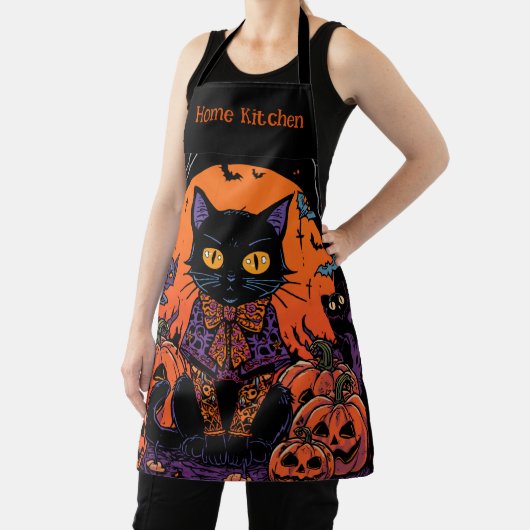 Halloween,De Pompoenveld Plaaggeest ,Zwarte Kat Schort (Insitu)