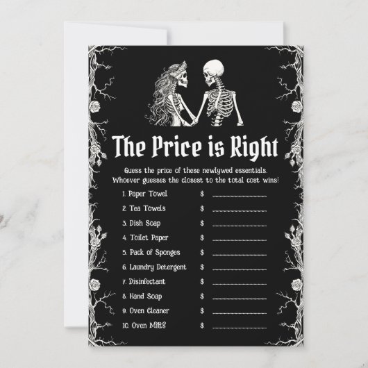 Halloween De prijs is het juiste Vrijgezellenfeest Kaart (Voorkant)