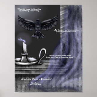 Halloween De Raven Kunstprint Poster