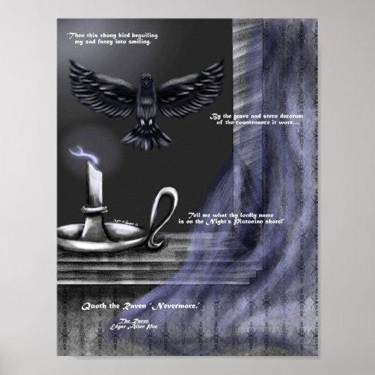Halloween De Raven Kunstprint Poster (Voorkant)
