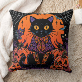 Halloween,De Rondwarmer van de Pompoenplek,Zwarte Kussen