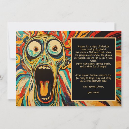 Halloween: de Scream-o-Ween uitnodiging (Achterkant)