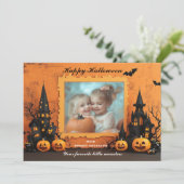 Halloween: de spookachtige Snap-O-Lantern Kaart (Staand voorkant)