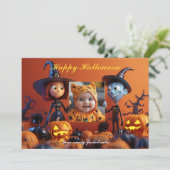 Halloween: de spookachtige Snap-O-Lantern Kaart (Staand voorkant)