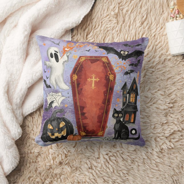 Halloween, De Spookachtige Verzegelde Kist Kussen (Deken)