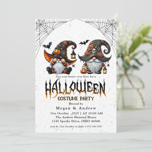 Halloween De Zeven Dwergen Kaart (Staand voorkant)