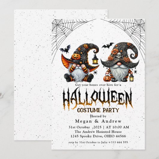 Halloween De Zeven Dwergen Kaart (Voorkant / Achterkant)