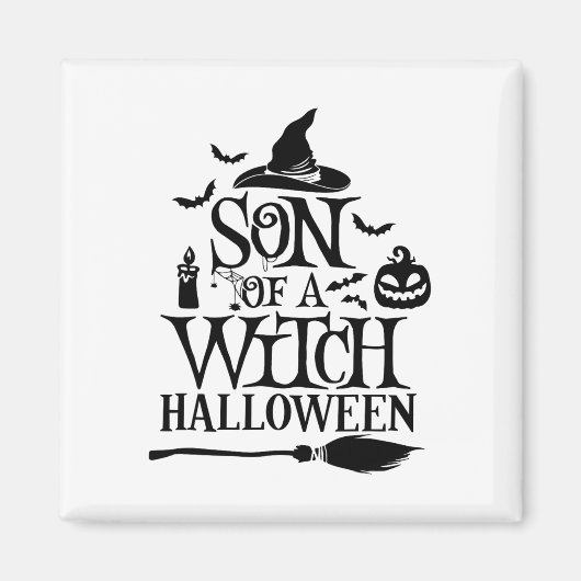 Halloween, de zoon van een heks Baby Magneet (Voorkant)