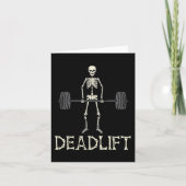 Halloween Deadlift Skelet Gym Workout Kostuum Me Kaart (Voorkant)