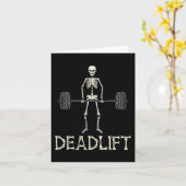 Halloween Deadlift Skelet Gym Workout Kostuum Me Kaart (Gele Bloem)