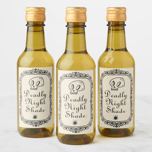 Halloween Deadly Night Shade Drinken Funny Spooky Wijn Etiket (Flessen)