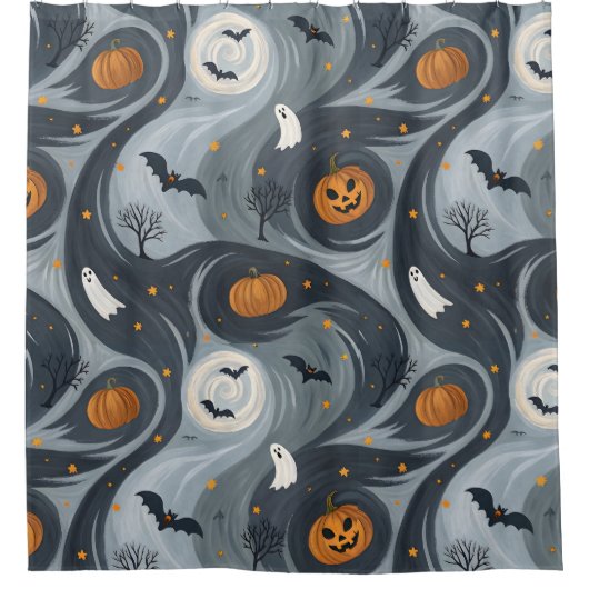 Halloween Death Night Douchegordijn (Voorkant)