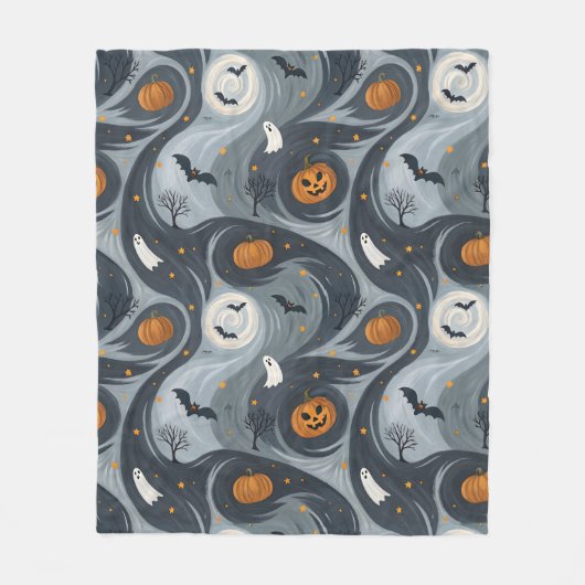 Halloween Death Night Fleece Deken (Voorkant)