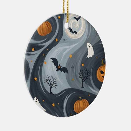 Halloween Death Night Keramisch Ornament (Rechts)