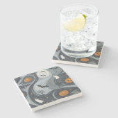 Halloween Death Night Stenen Onderzetter (Zijkant)