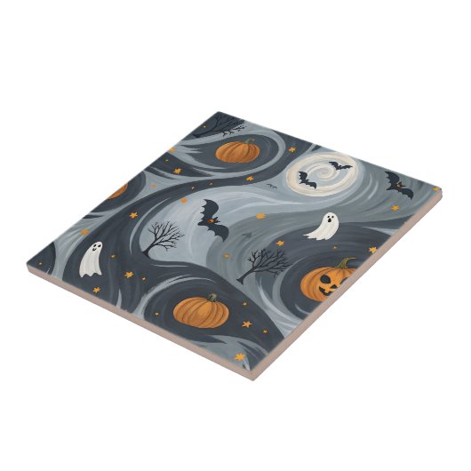 Halloween Death Night Tegeltje (Zijkant)