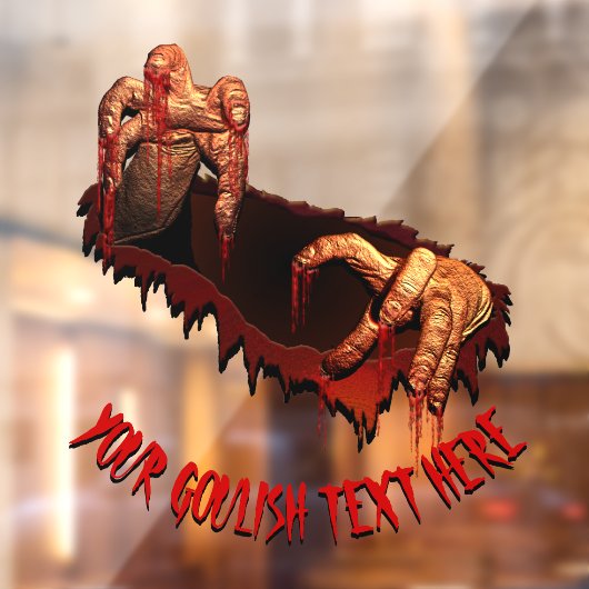 Halloween Decals Custom Gory Zombie Window Decaal (Vel 2)