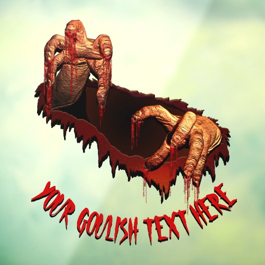 Halloween Decals Custom Gory Zombie Window Decaal (Vel 3)