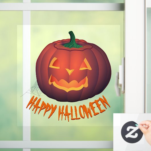 Halloween Decals Personalized Pumpkin Window Decal (Huis)