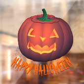 Halloween Decals Personalized Pumpkin Window Decal (Vel 2)