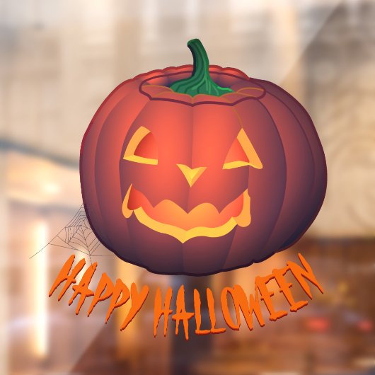 Halloween Decals Personalized Pumpkin Window Decal (Vel 2)