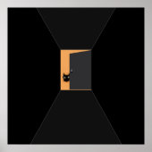 Halloween Decor Black Cat Poster (Voorkant)