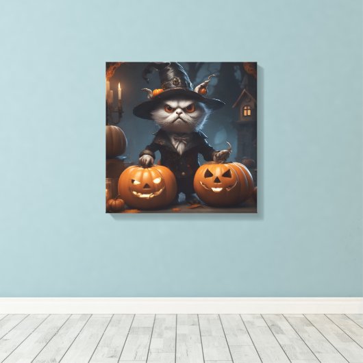 Halloween Decor Canvas Afdruk (Insitu (Houten vloer))