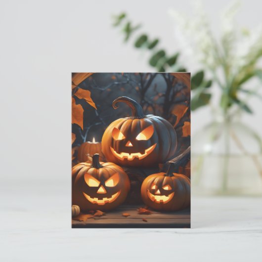 Halloween Decor Design Briefkaart (Staand voorkant)
