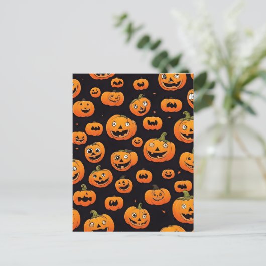 Halloween Decor Design Briefkaart (Staand voorkant)